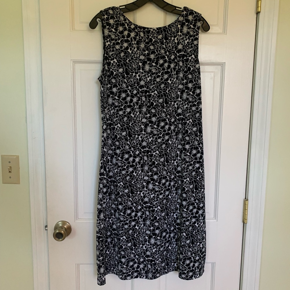 Black and white floral dress